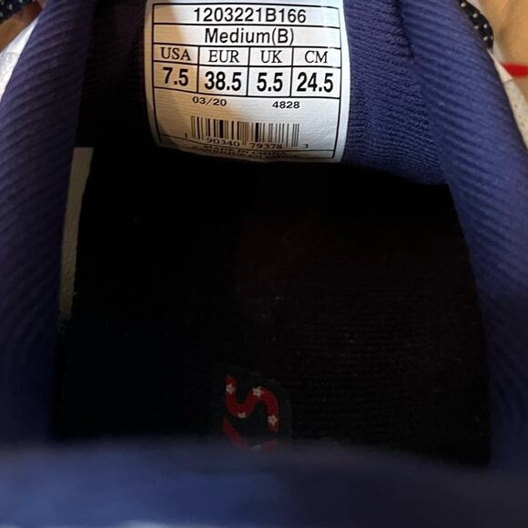 Brooks Running Women's Launch 7 Run USA Stars Stripes Navy Red Sneaker Size 7.5 - Picture 8 of 10